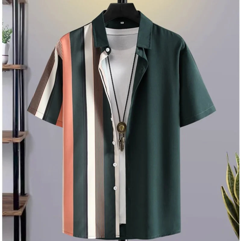 Chemise à manches courtes du S au 5XL