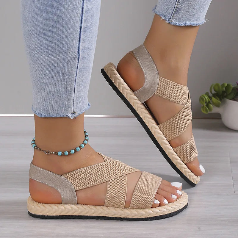 Sandales plates antidérapantes , tendance, confortables du 35 au 43