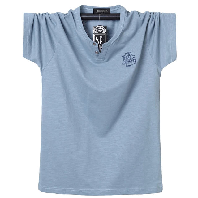 T-shirt à manches courtes, en coton, grandes tailles L-6XL
