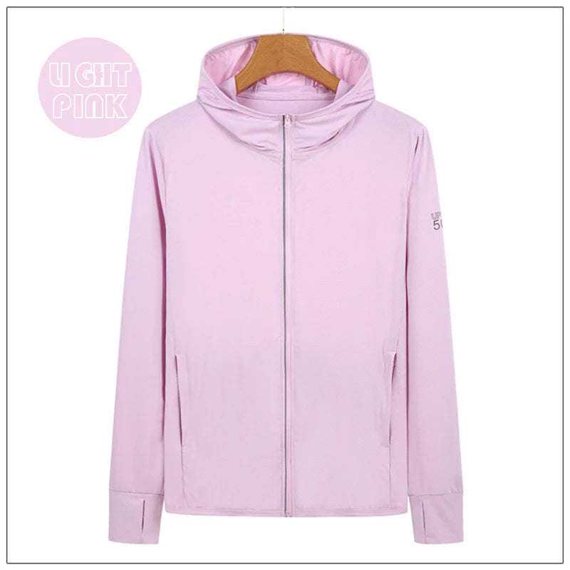 Veste de Protection solaire UPF50 + vêtements de sport, manteau en peau de soie glacée du S au 4XL