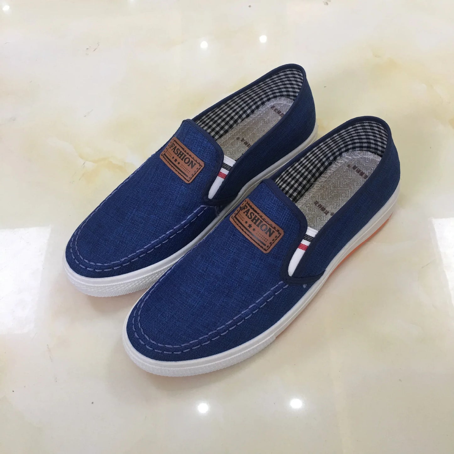 Chaussures décontractées sans lacet toile mocassins du 39 au 44