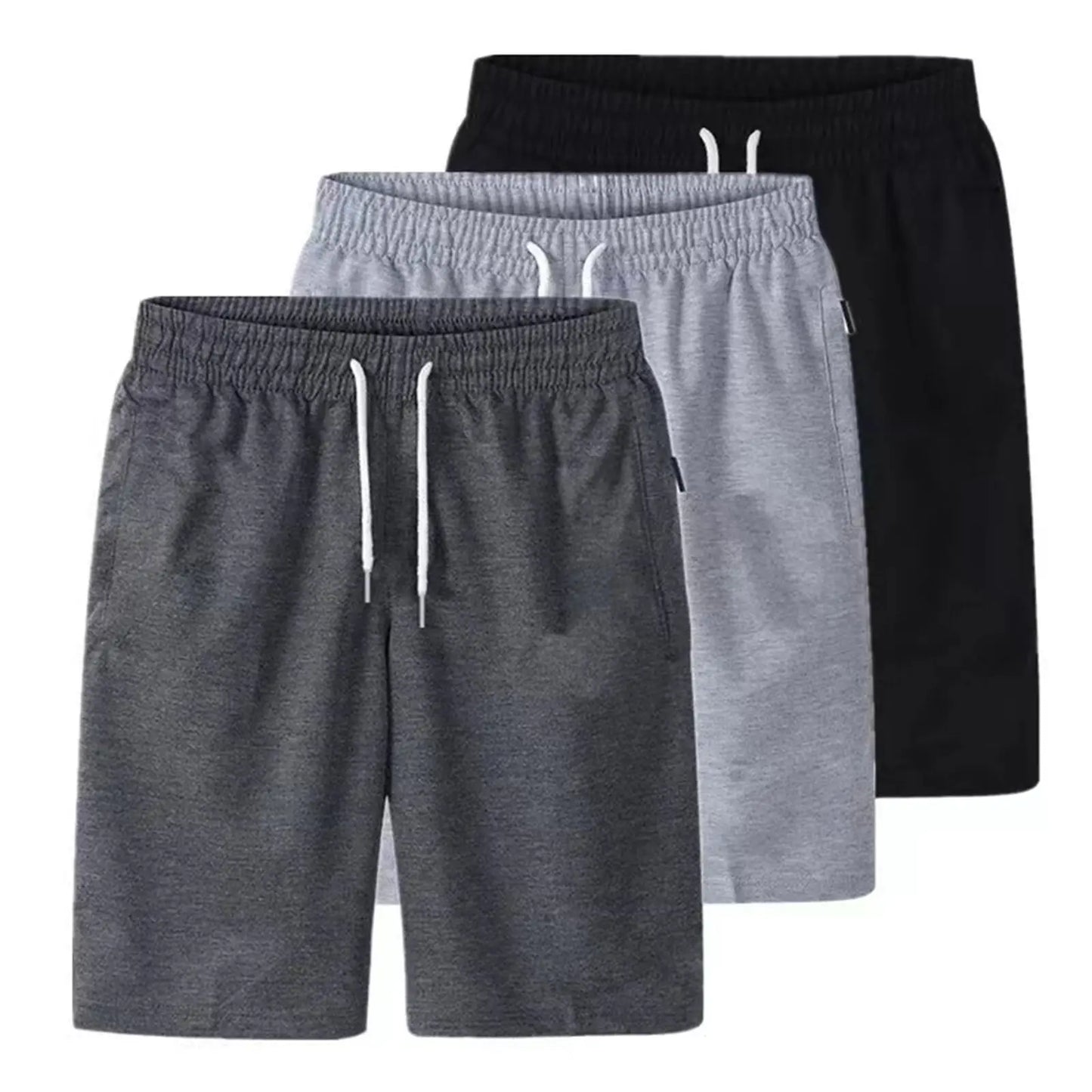 Short de sport à poches zippée pour hommes