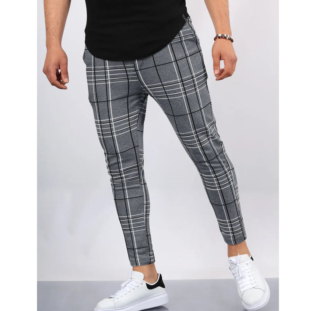 Pantalon habillé décontracté à carreaux MAEJORKEN
