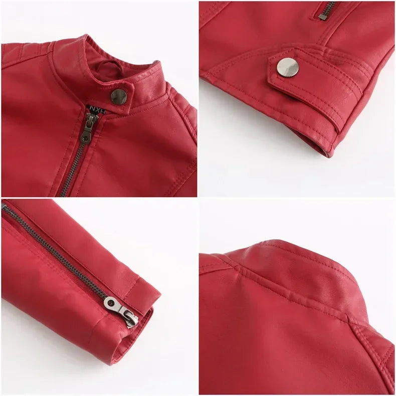 Blouson en simili cuir du XS au 4XL
