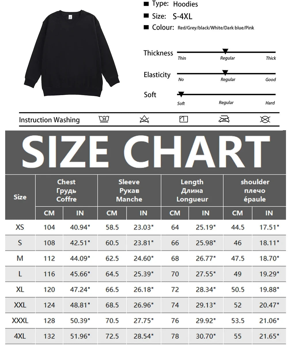 Sweat décontracté couleur unie du S au 4XL MAEJORKEN