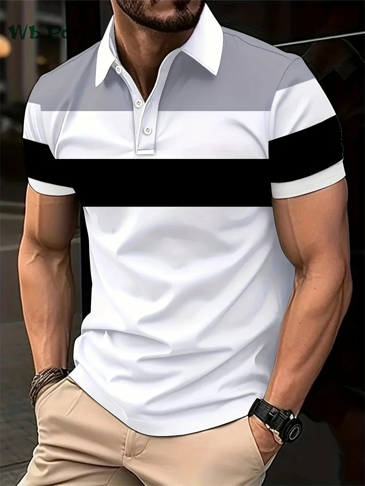 Polo classique à col boutonné pour hommes