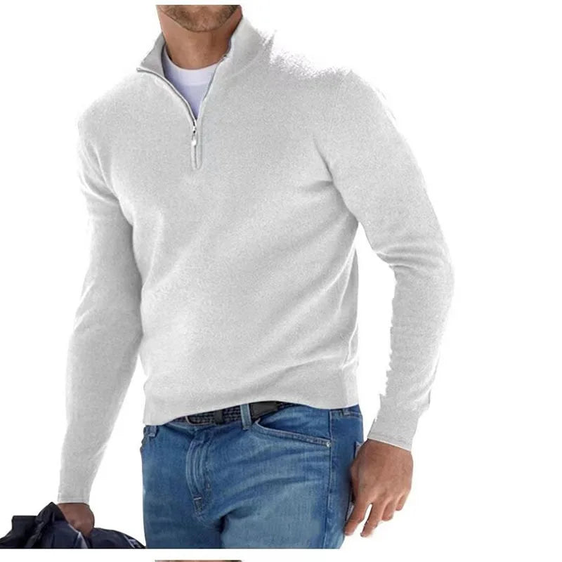 Sweat-shirt chaud couleur unie en V MAEJORKEN