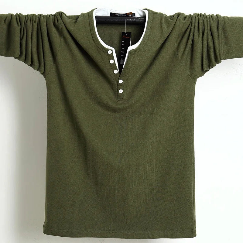 T-Shirt en coton à manches longues grande taille du M au 7XL MAEJORKEN