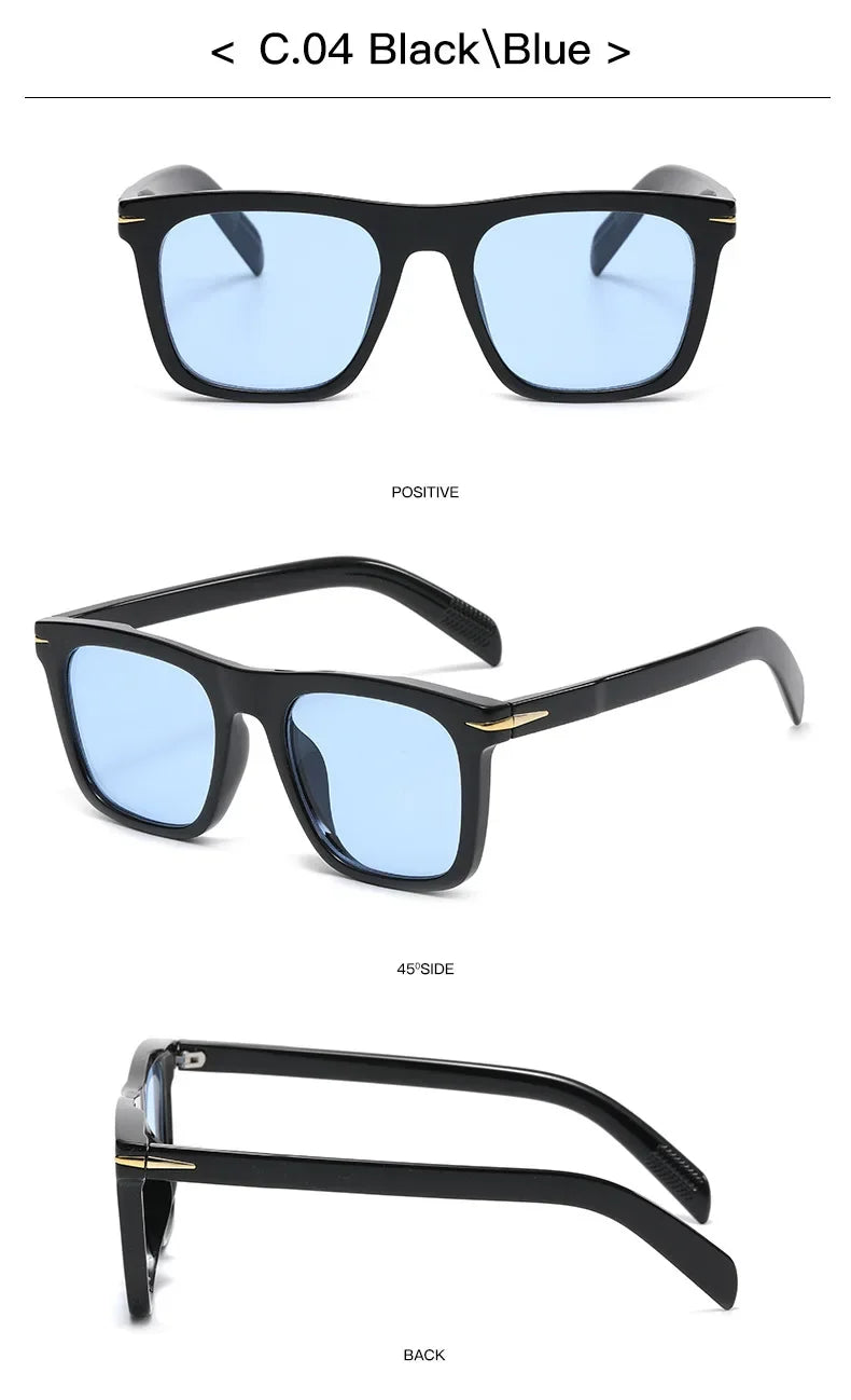 Lunettes de soleil carrées Vintage pour hommes, Anti- lumière bleue MAEJORKEN