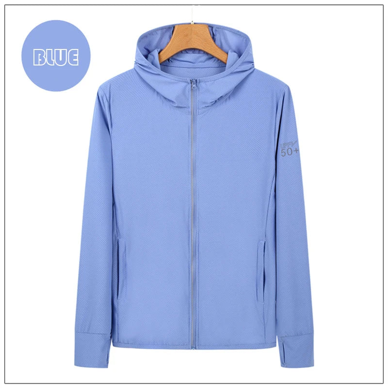 Veste de Protection solaire UPF50 + vêtements de sport, manteau en peau de soie glacée du S au 4XL