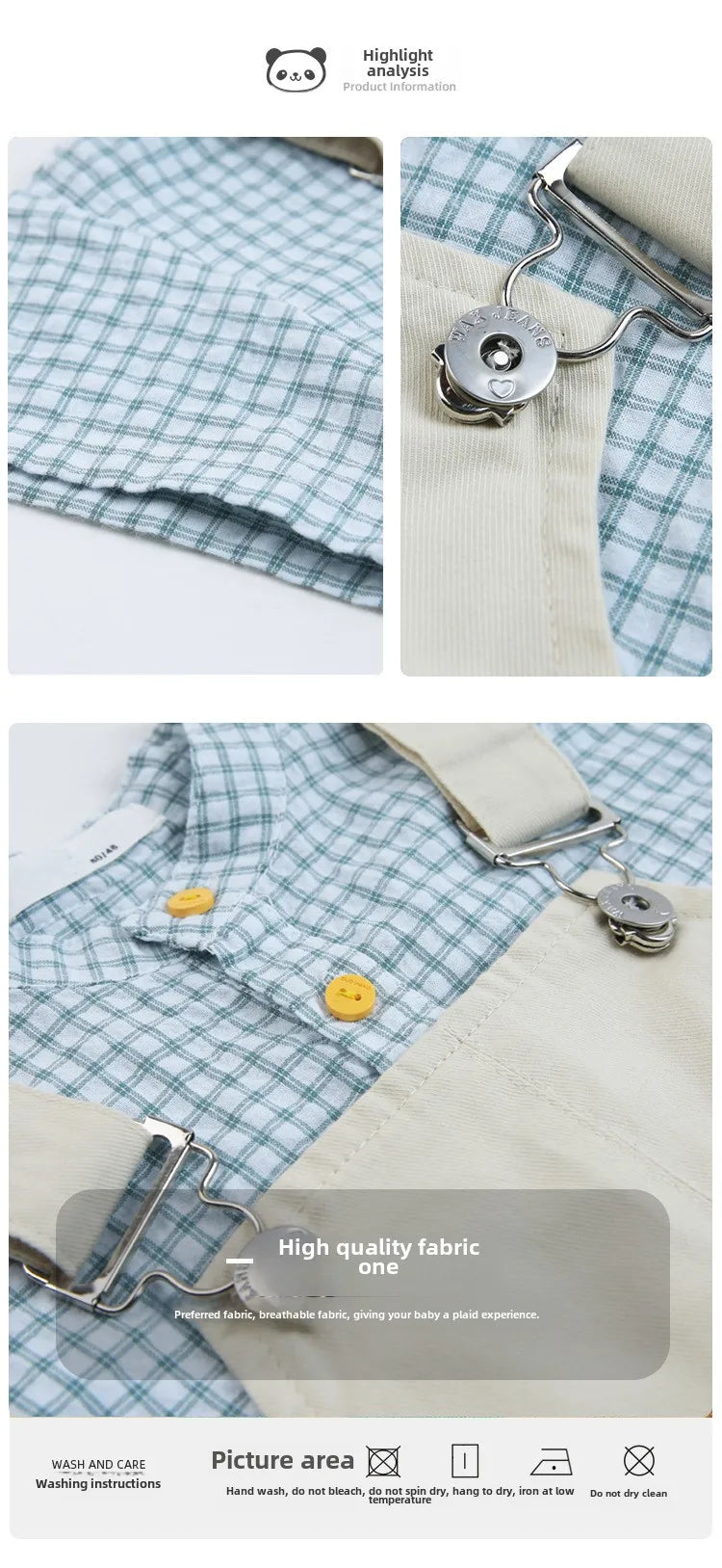 Ensemble 2 pièces chemise à manches courtes et salopette de 80 cm à 120 cm