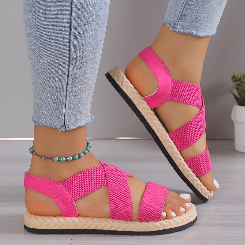 Sandales plates antidérapantes , tendance, confortables du 35 au 43