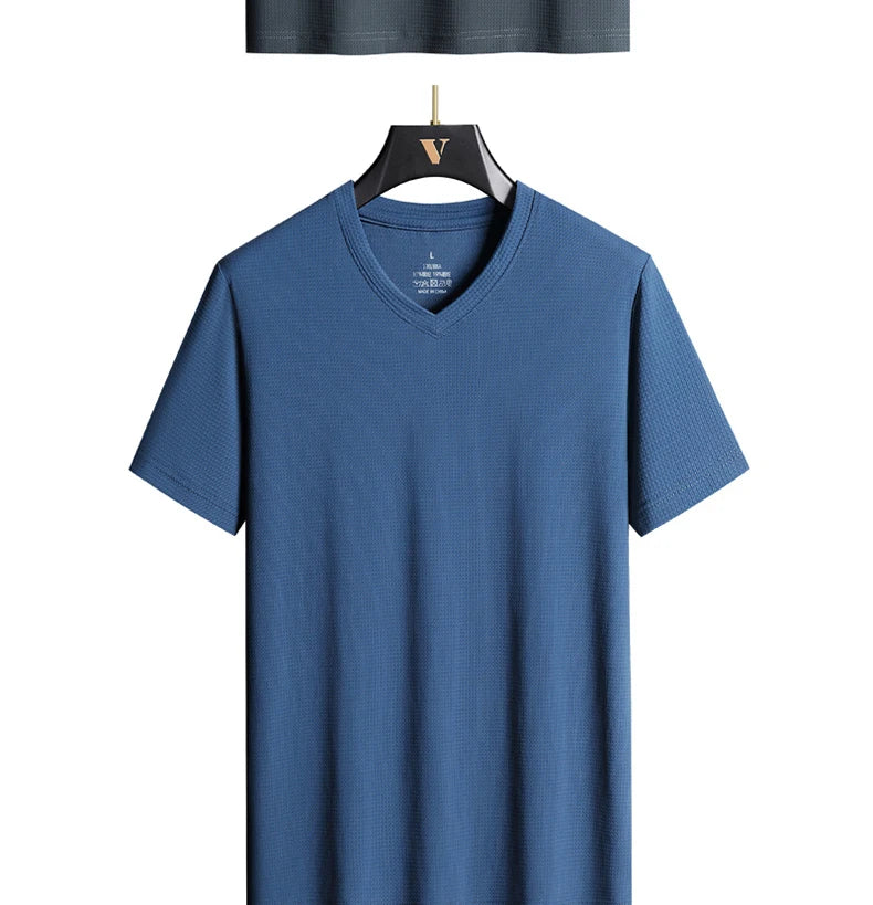T-shirt à col en V pour hommes grande taille, 7XL, 8XL, 9XL