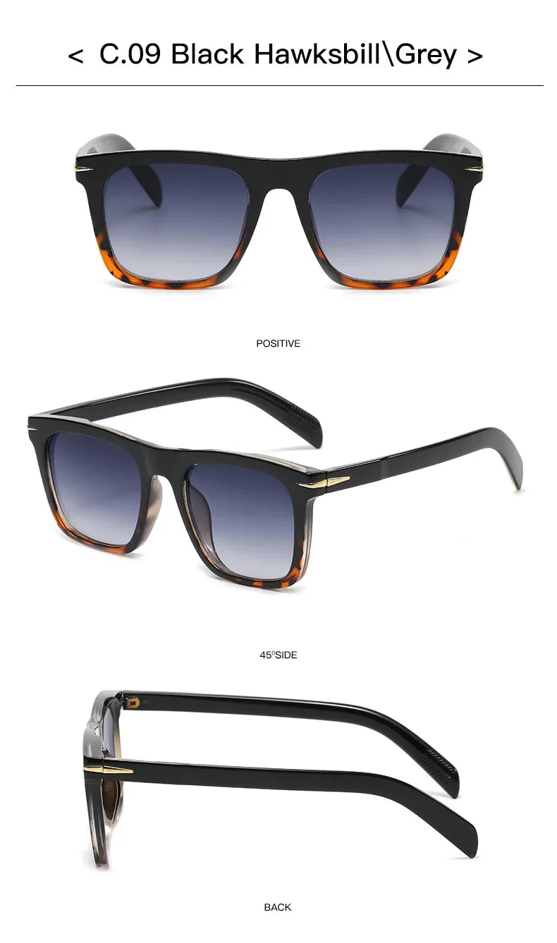 Lunettes de soleil carrées Vintage pour hommes, Anti- lumière bleue MAEJORKEN