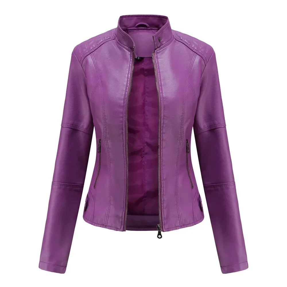 Blouson en simili cuir du XS au 4XL