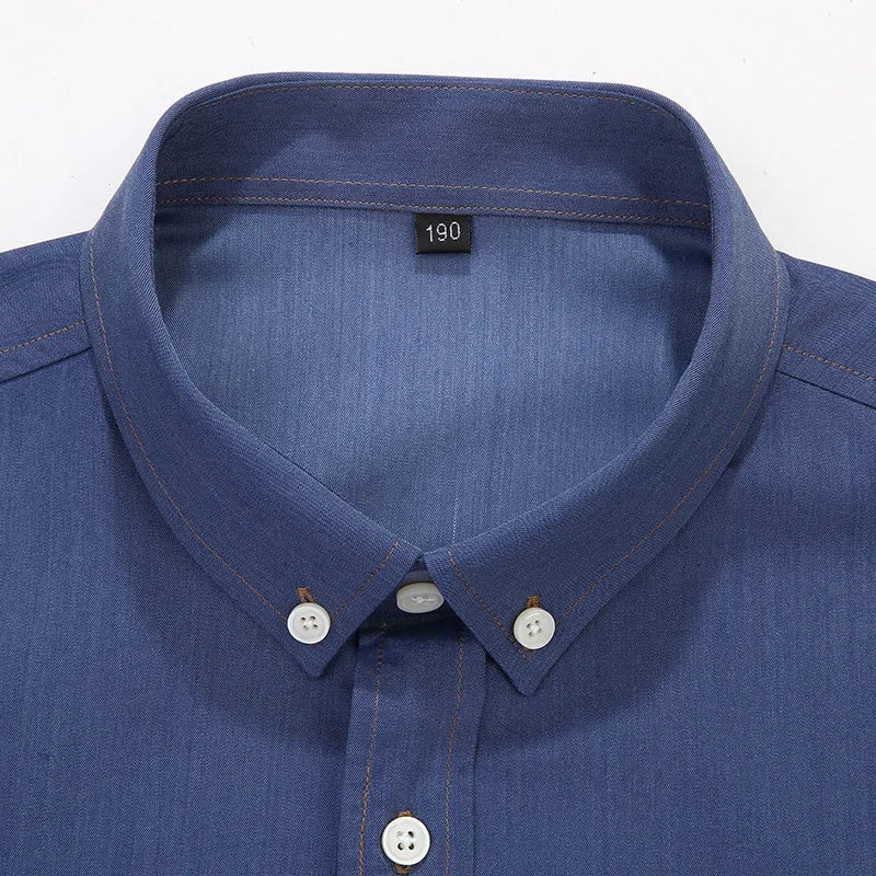 Chemise à manches courtes d'été, couleur unie, grande taille du M au 8XL MAEJORKEN