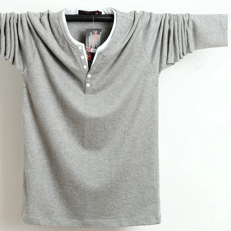 T-Shirt en coton à manches longues grande taille du M au 7XL MAEJORKEN