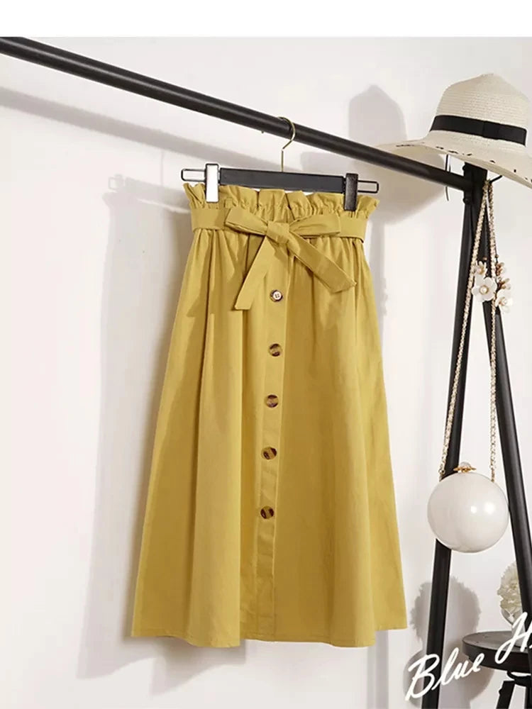 Jupe longue taille haute plissé MAEJORKEN