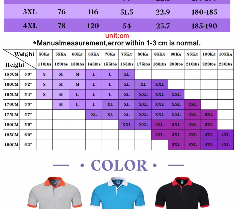Polo à manches courtes à revers du S au 4XL