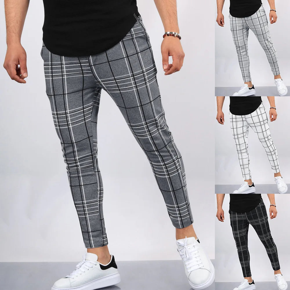Pantalon habillé décontracté à carreaux MAEJORKEN