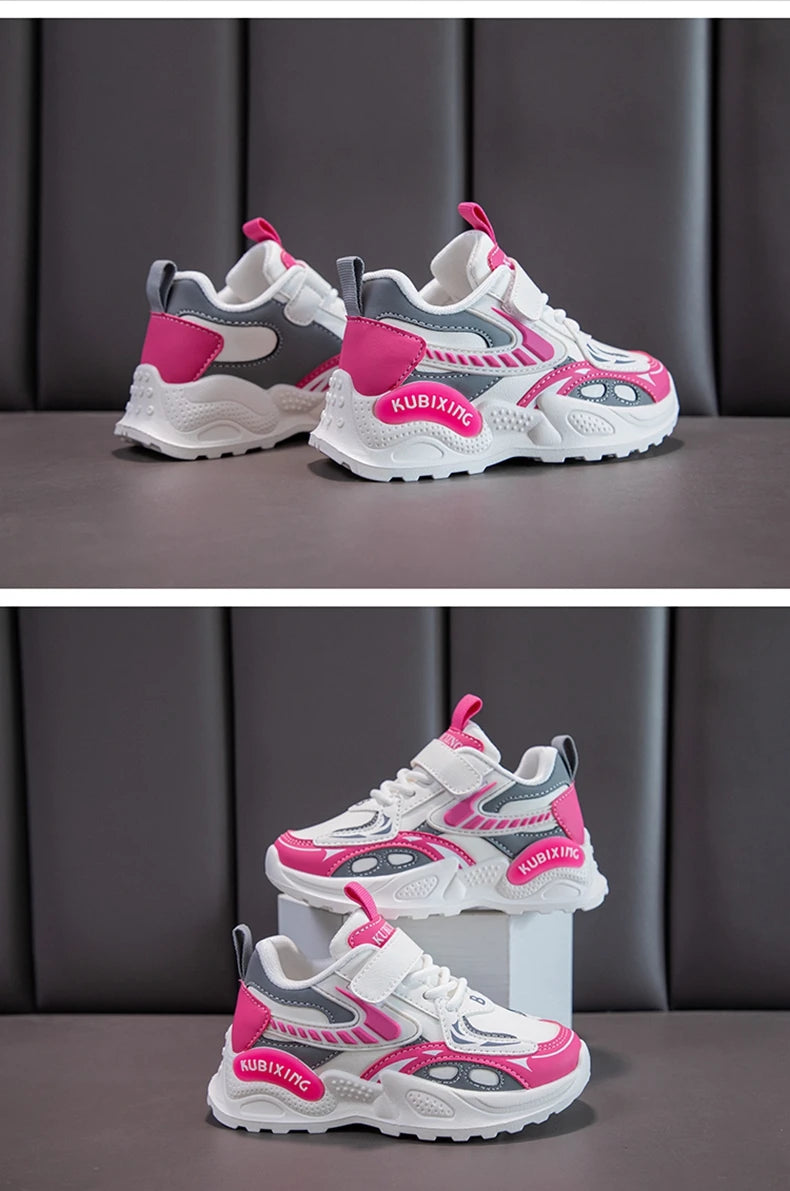 Baskets en cuir pour filles du 26 au 37