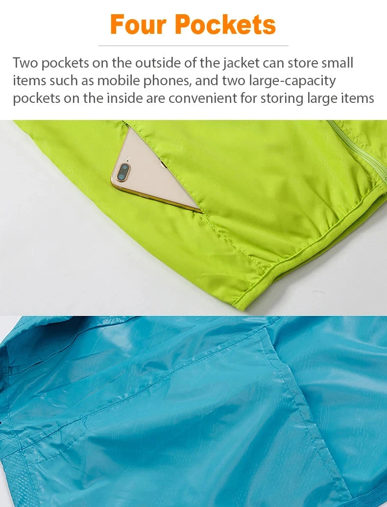 LNGXO hommes femmes vestes de randonnée imperméables Protection solaire coupe-vent Camping escalade manteau de pluie en plein air unisexe vêtements portables MAEJORKEN