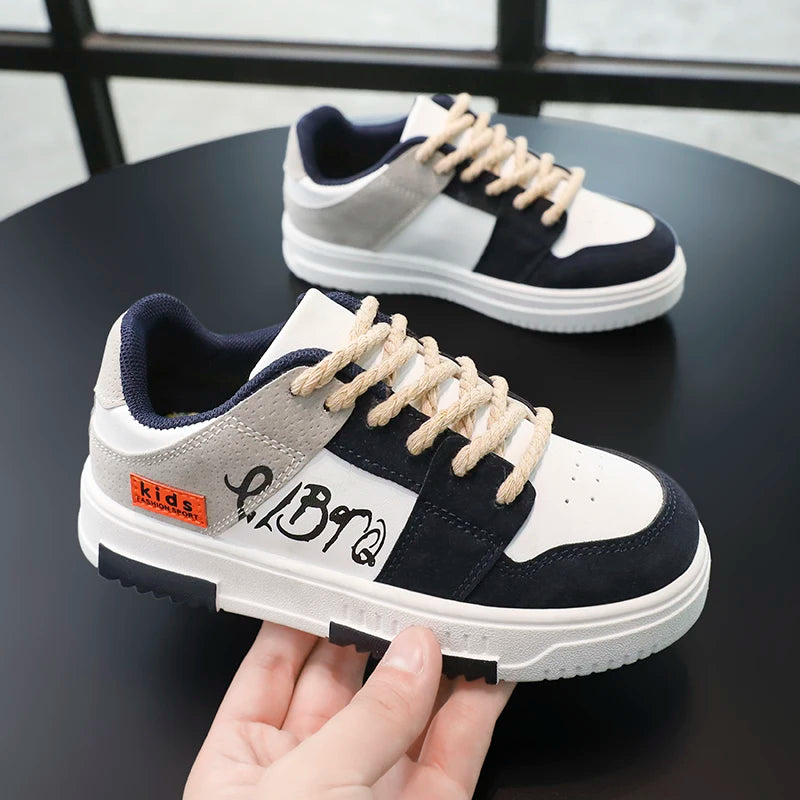 Chaussures décontractées en cuir pour enfants du 30 au 38