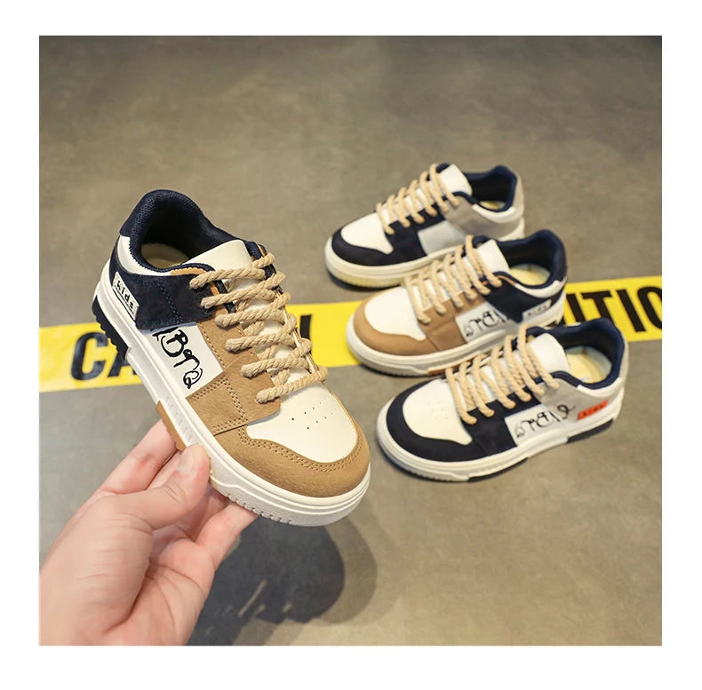 Chaussures décontractées en cuir pour enfants du 30 au 38