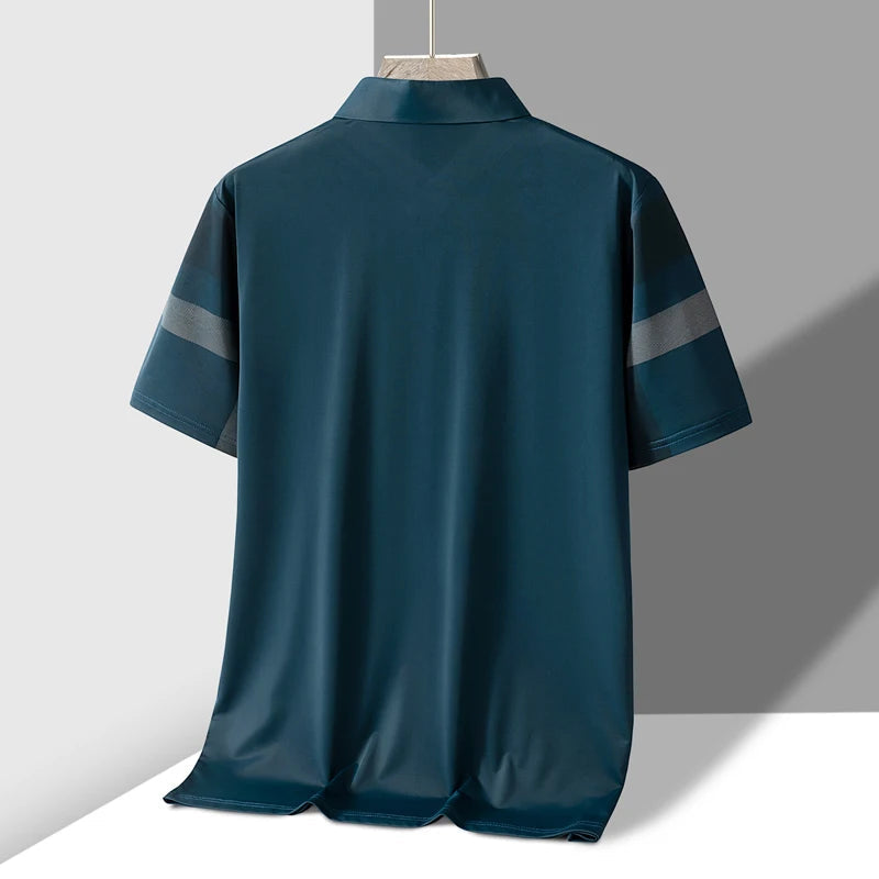 Polo homme rayé Design col rabattu M-4XL MAEJORKEN