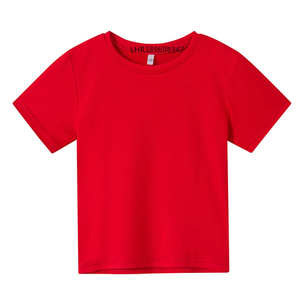 T-shirt d'été garçons/filles col rond haut à manches courtes MAEJORKEN