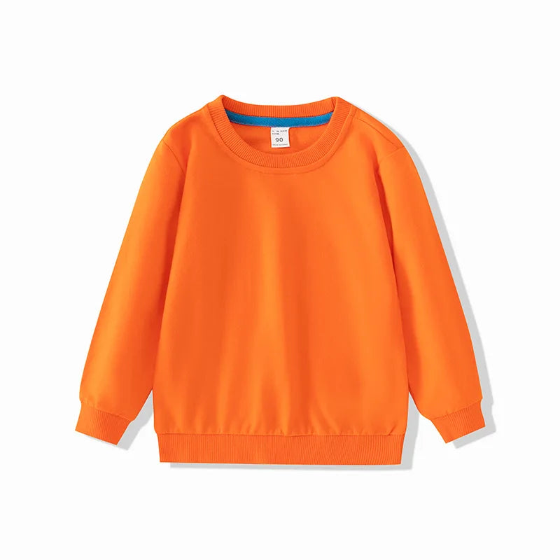 Pull à col rond en coton couleur unie pour garçons de 2 à 7 ans MAEJORKEN