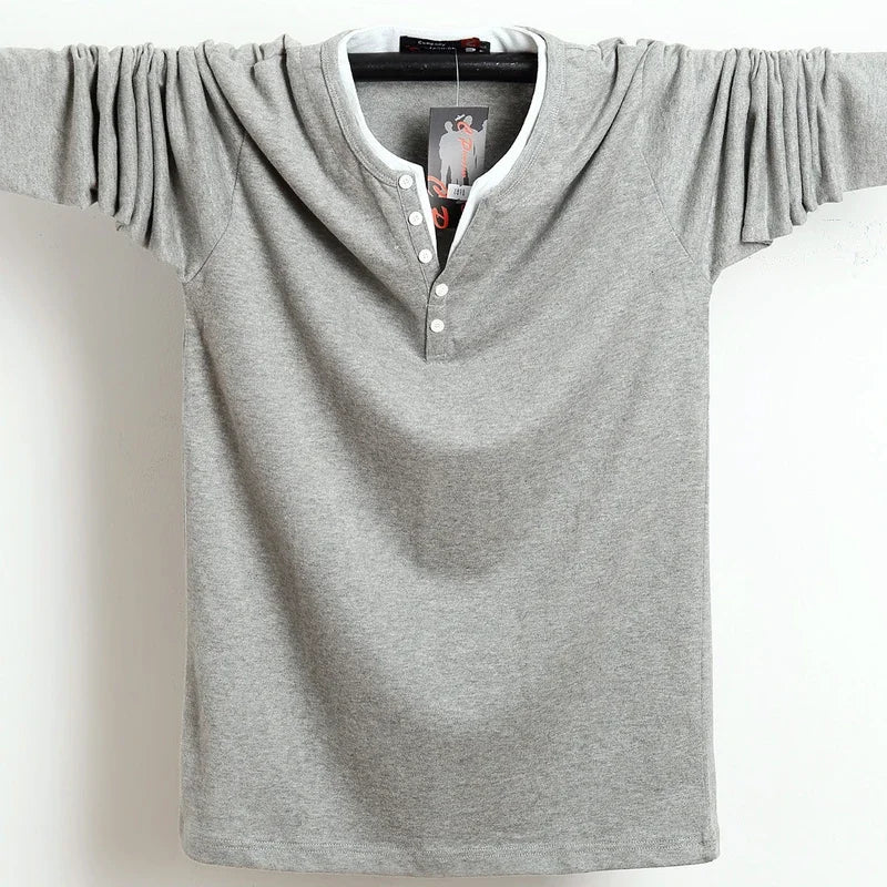 T-Shirt en coton à manches longues grande taille du M au 7XL MAEJORKEN
