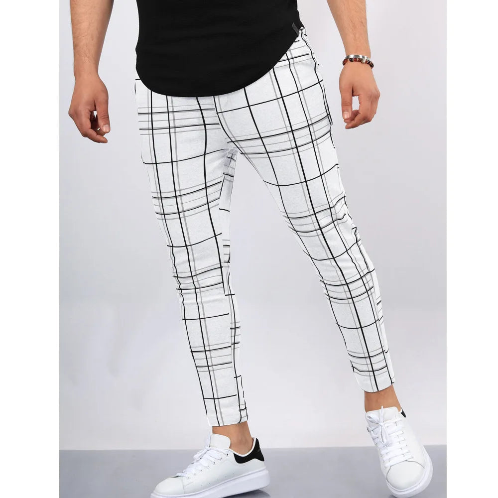 Pantalon habillé décontracté à carreaux MAEJORKEN