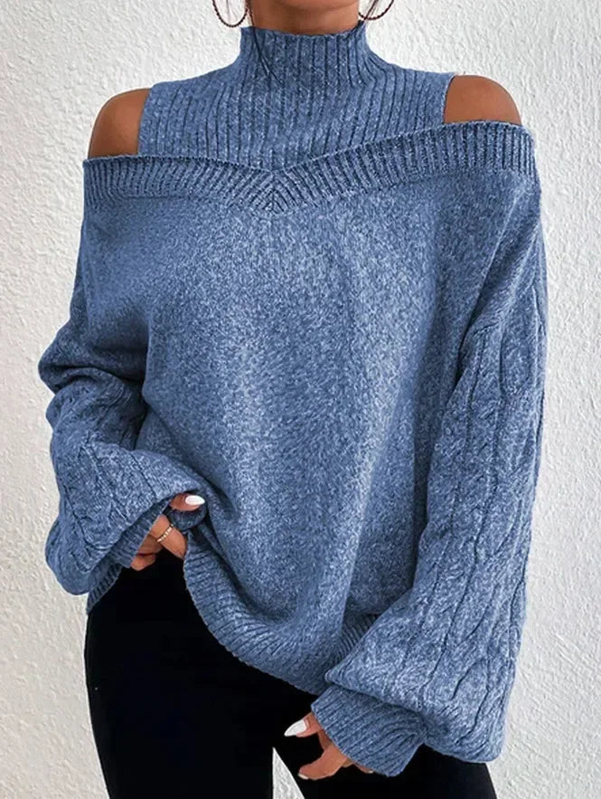 Pull semi - col roulé pour femme MAEJORKEN