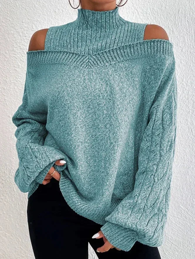 Pull semi - col roulé pour femme MAEJORKEN