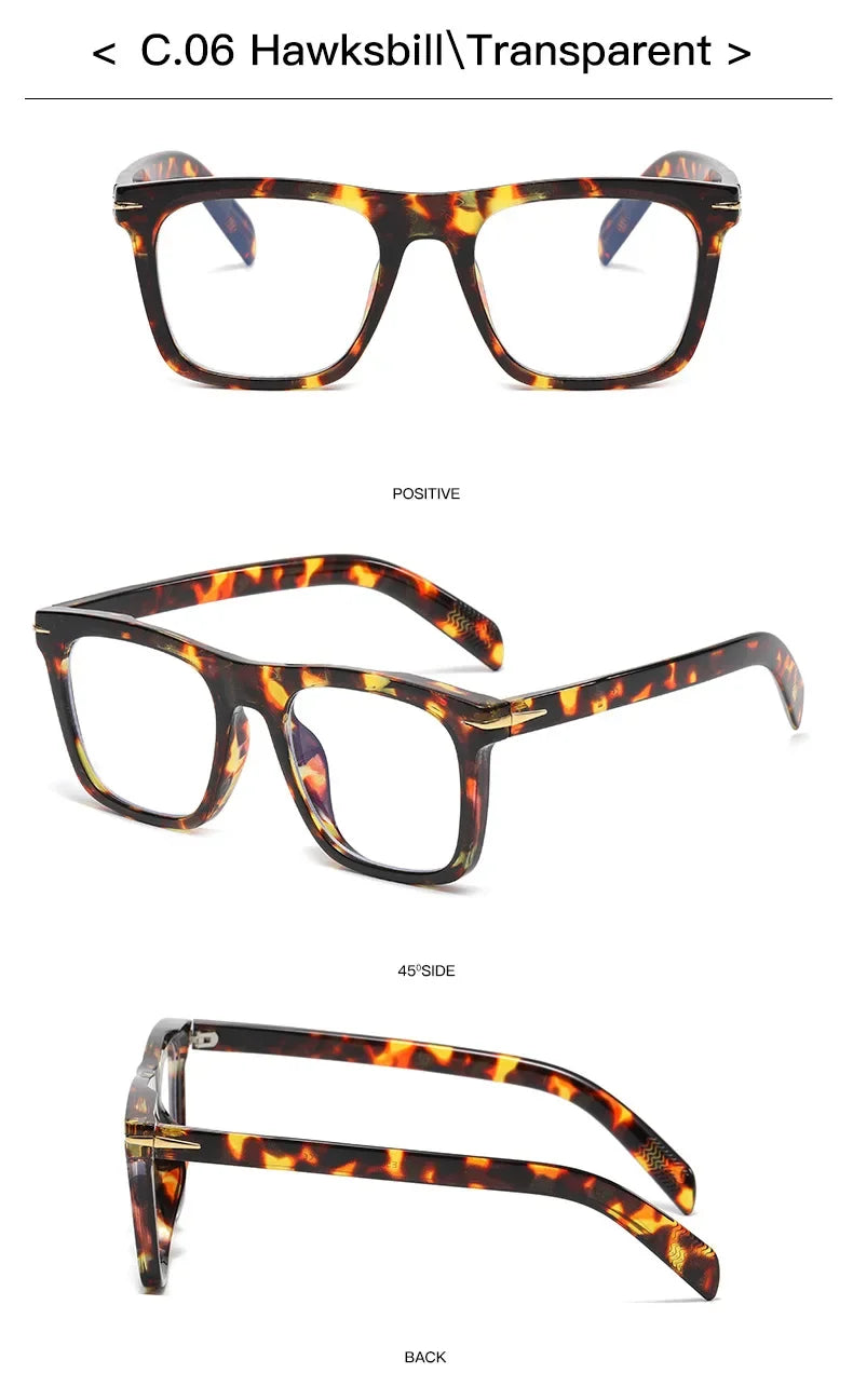 Lunettes de soleil carrées Vintage pour hommes, Anti- lumière bleue MAEJORKEN