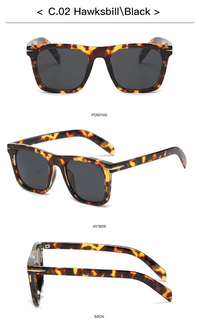Lunettes de soleil carrées Vintage pour hommes, Anti- lumière bleue MAEJORKEN
