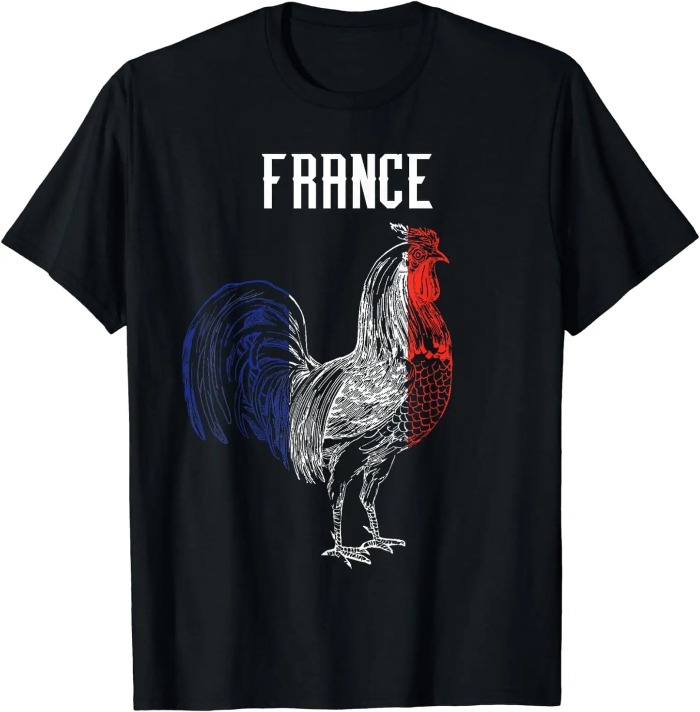 T-Shirt en Coton de l'Équipe de Football de France du S au 6XL MAEJORKEN