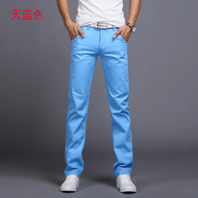 Pantalons droits élastiques classiques