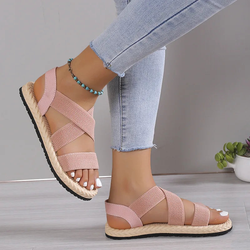 Sandales plates antidérapantes , tendance, confortables du 35 au 43