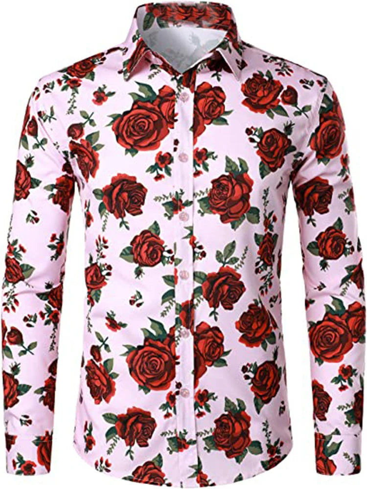 Chemise imprimé mode décontractée du S au 6XL