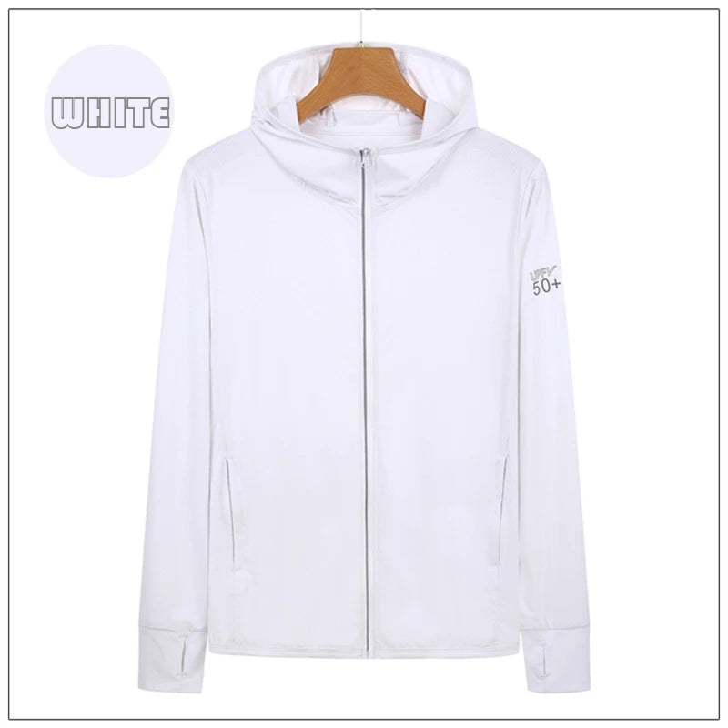 Veste de Protection solaire UPF50 + vêtements de sport, manteau en peau de soie glacée du S au 4XL