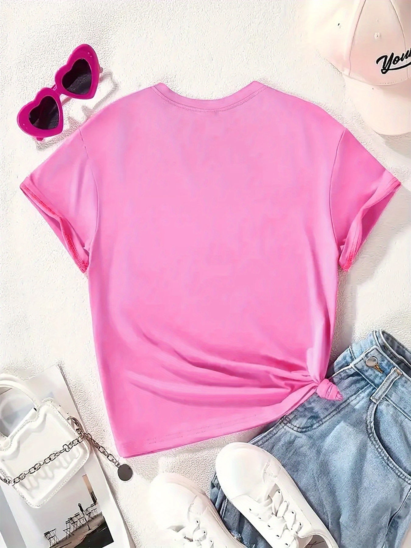 T-shirt en coton pour filles imprimé du 3 au 14 ans