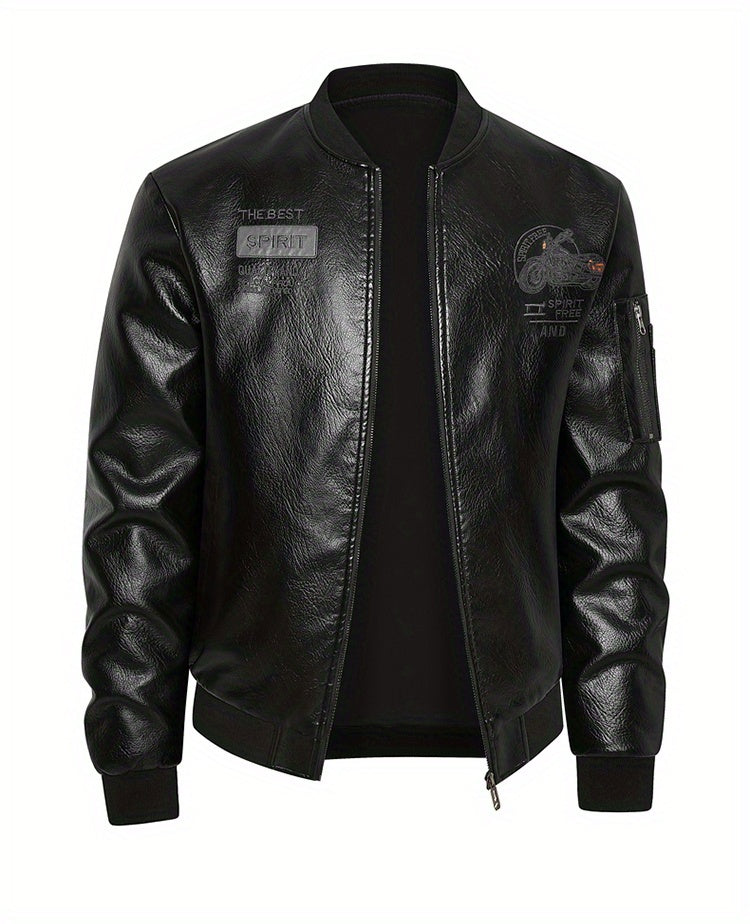 Blouson de moto à fermeture éclair avec poches zippée du 1XL au 7XL