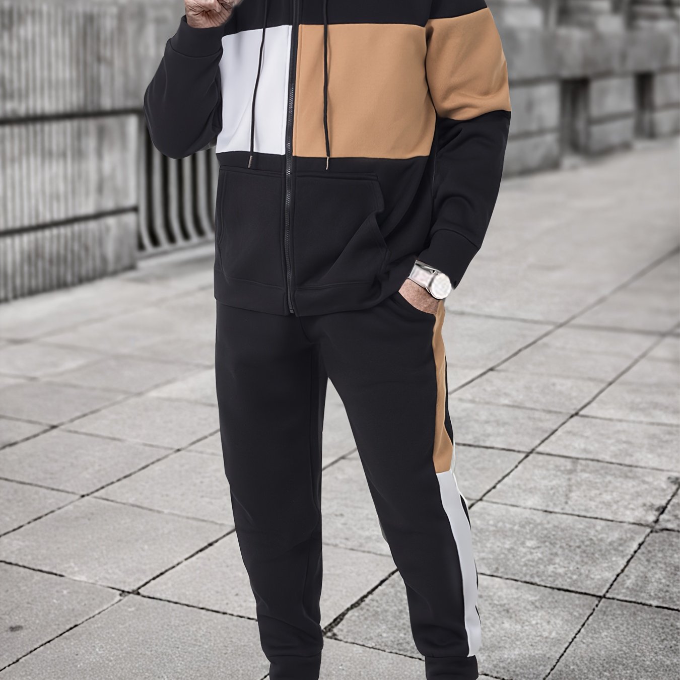 Ensemble survêtement sweat à capuche et pantalon hommes du M au 3XL MAEJORKEN