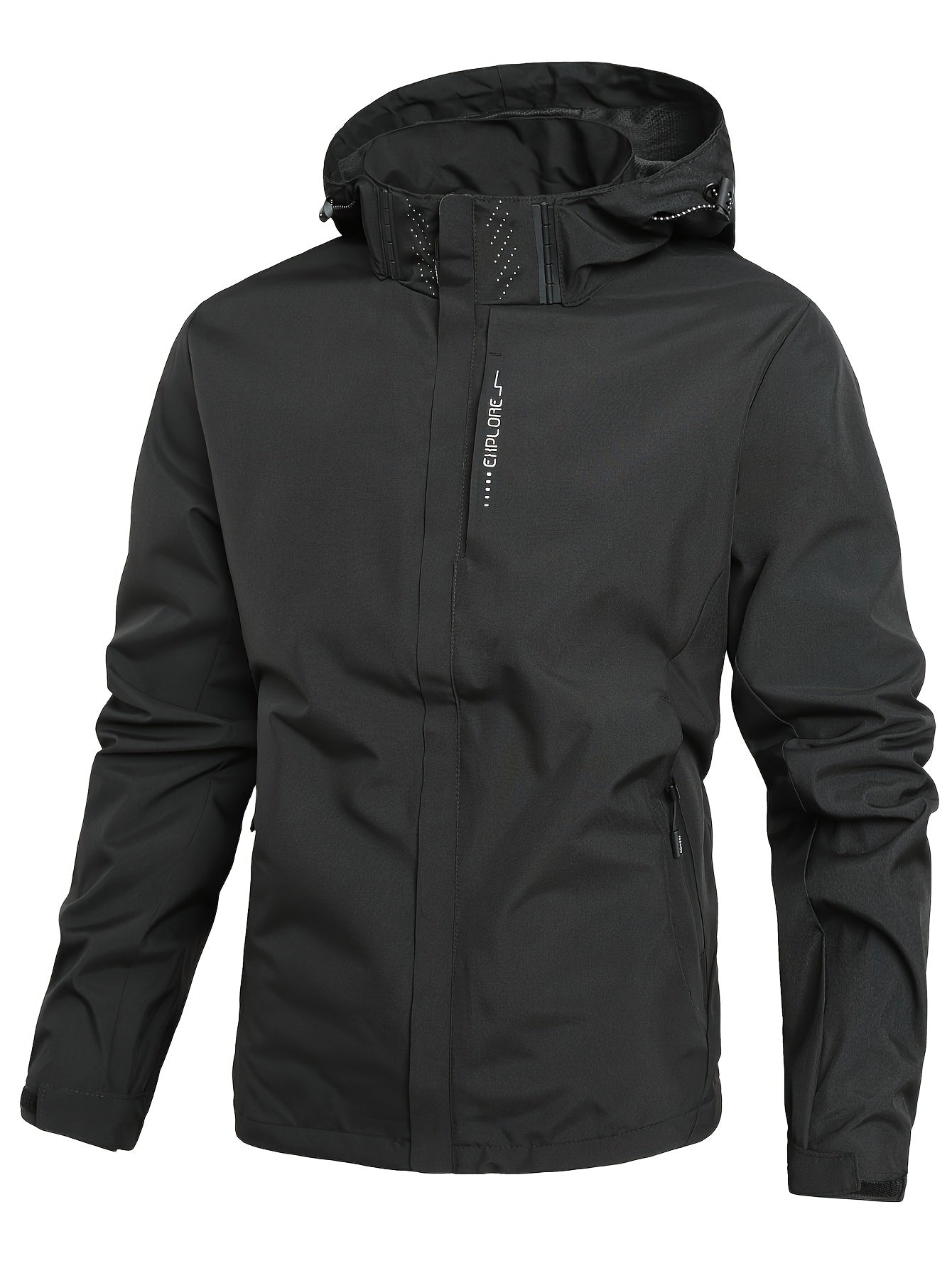 Veste coupe-vent à capuche amovible du S au 3XL