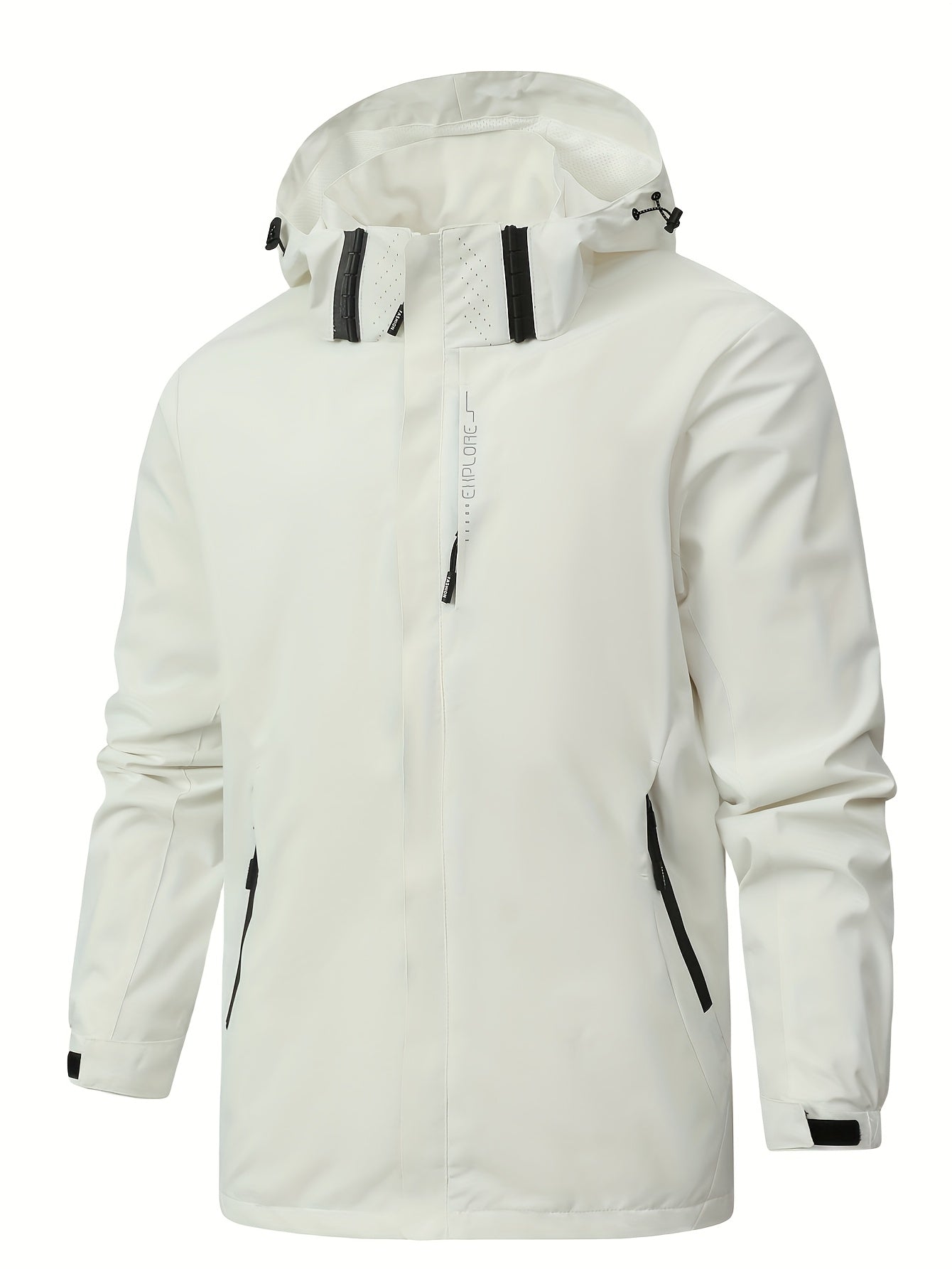 Veste coupe-vent à capuche amovible du S au 3XL