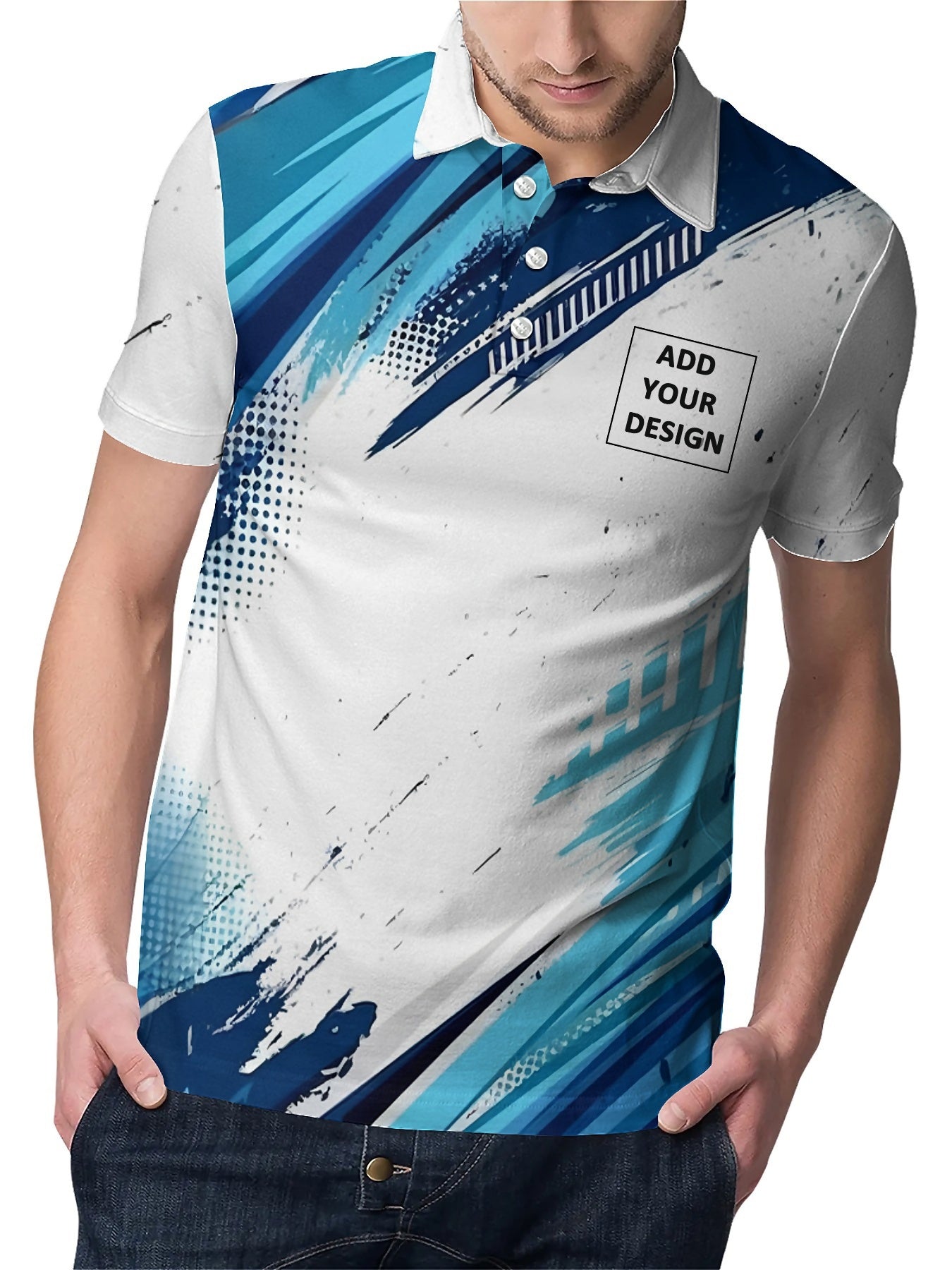 Polo grande taille logo/texte/image personnalisés du 3XL au 8XL