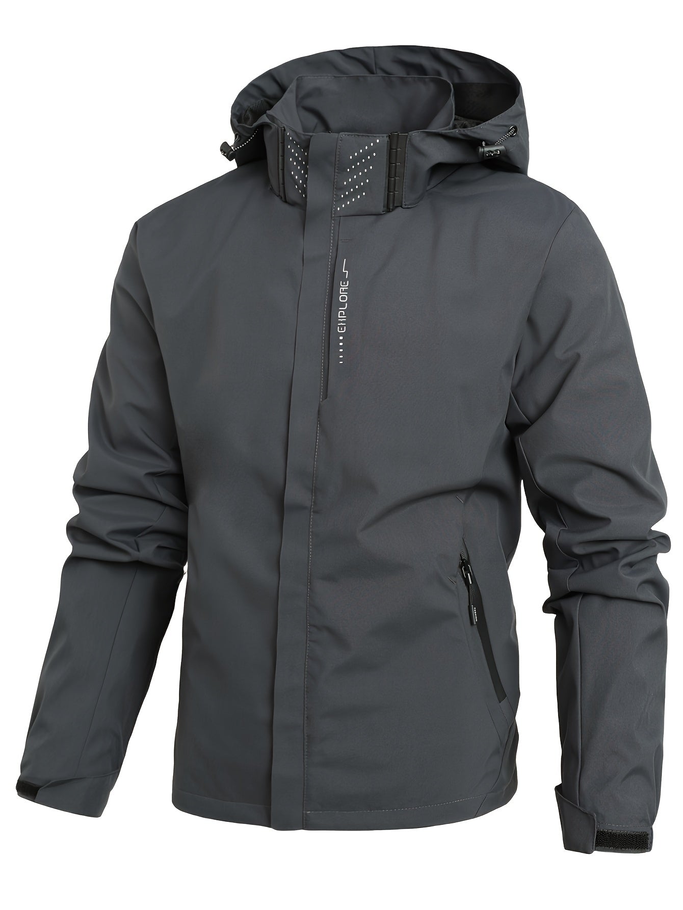 Veste coupe-vent à capuche amovible du S au 3XL