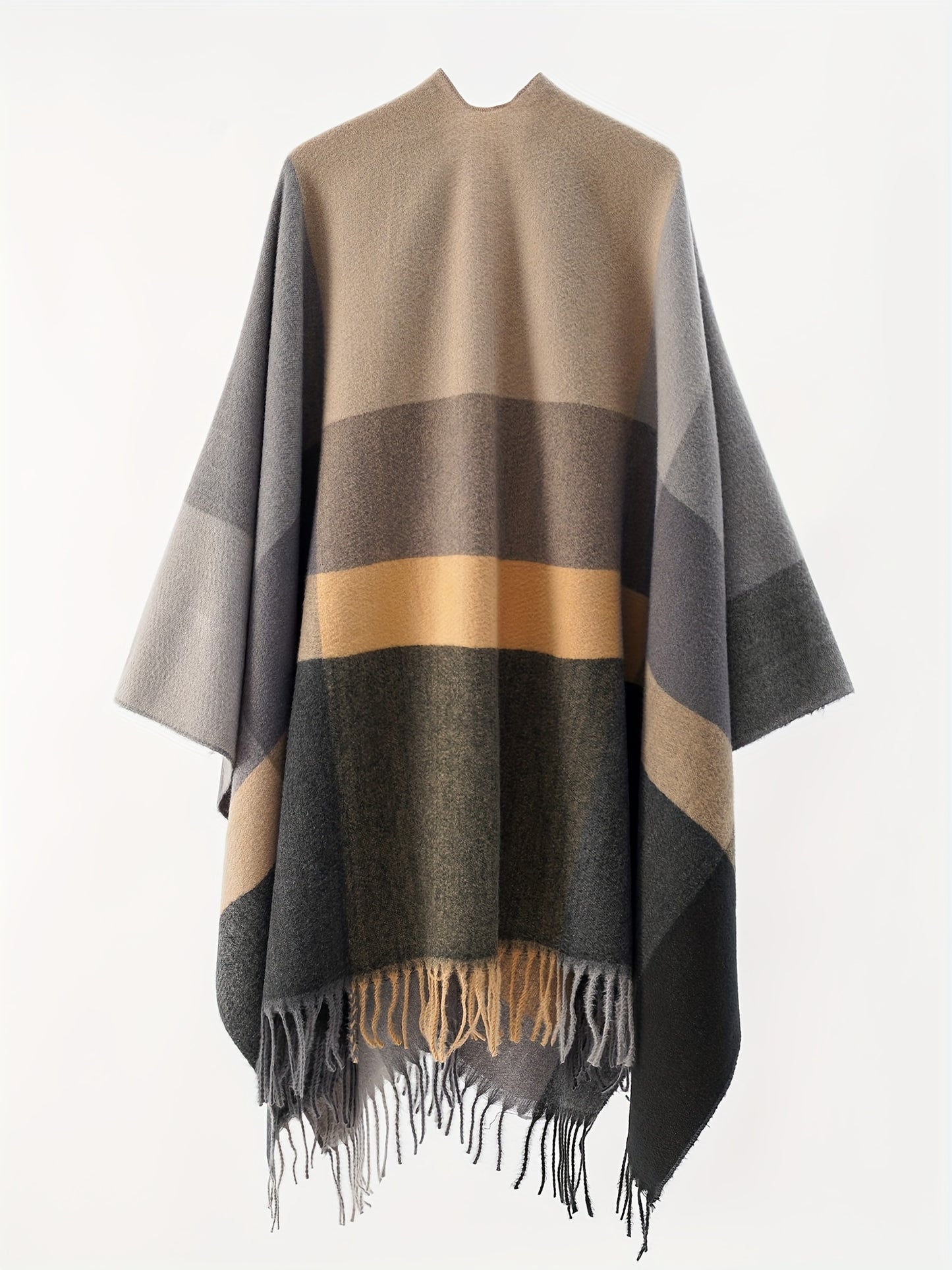 Pull cape châle cardigan ouvert sur le devant taille unique